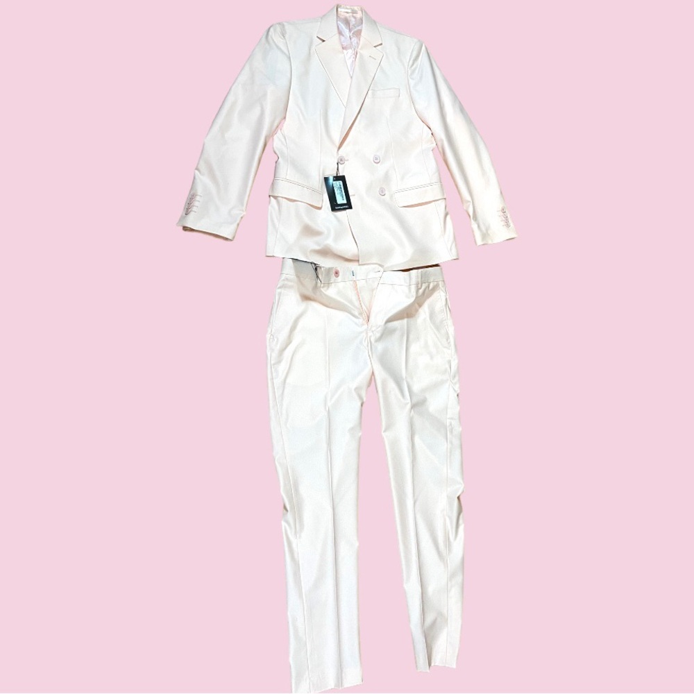 Pink BoohooMan Suit